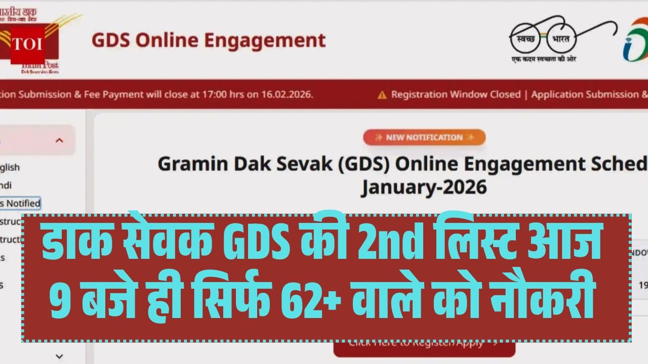 Gramin Dak GDS 2nd List 2026 Aaj